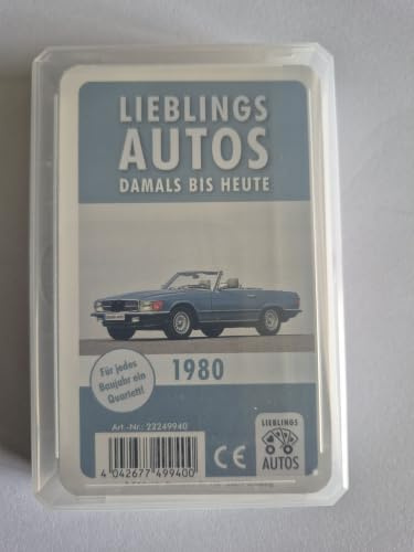 Lieblings Autos Auto Quartett 1980 Baujahr Geburtsjahr 46. Geburtstag Geschenk Spielkarten Neu