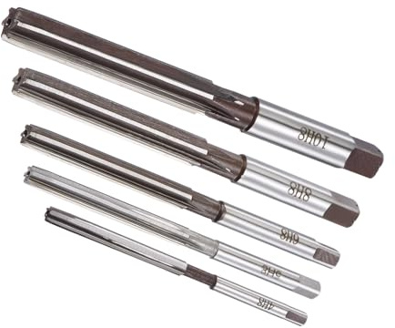 CoCud Handreibahle Set, 4mm-10mm Schneiddurchmesser, 6 Flöten, Stahlfräser Werkzeug - (Anwendungen: für Aluminium, Kupfer, Kunststoff), 5 Stücke