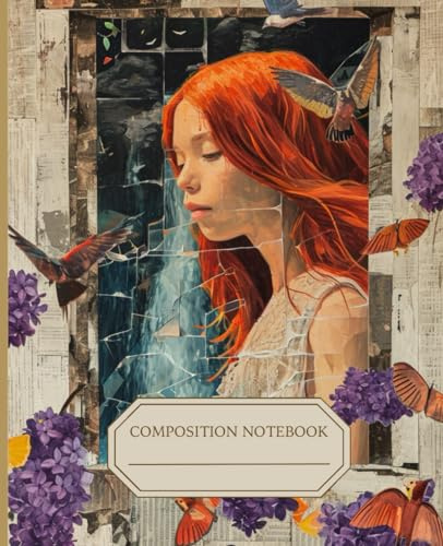 Composition Notebook College Ruled: Romantic Vintage Collage Girl with Elderflowers | Aethetic Writing Journal For School, College, Work (The Romantic Vintage Collage With Beautiful Girl)
