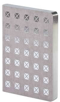 Nuuna Notizbuch A6 | Finesse S - Studs Limited Edition | 2,5 mm Punktraster | 176 Seiten | 120 g Premium-Papier | veganer Einband grau | nachhaltig produziert in Deutschland