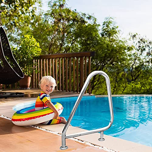Pasamanos de piscina para seguridad de piscina, fácil montaje, alta capacidad de carga, ideal para escaleras y cubiertas de spa
