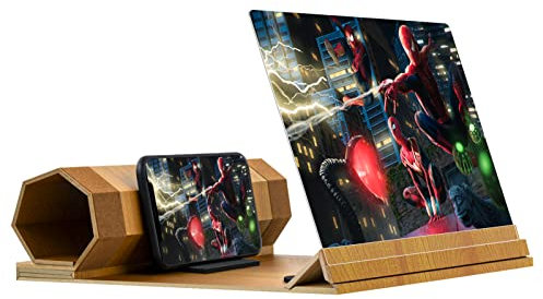 Screen Magnifier, 3D Magnifier Projector Screen, Foldable Phone Stand with Screen Amplifier – Compatible with All Smartphones 16B1