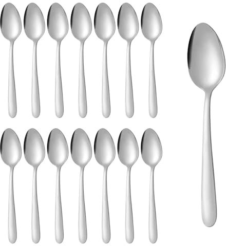 HJYDGJ 36 cucchiaini da tè in acciaio inox lucidato a specchio, lavabili in lavastoviglie
