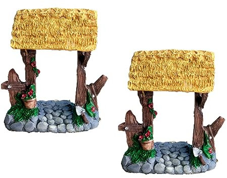 YARNOW 2 Pièces Ornements De Paysage Décor De Terrasse Bistro Tabouret Trépied Sable D'aquarium Graviers pour Le Jardin Décoration Murale Extérieure Sable Fin De Sable Dehors