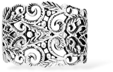 Windalf Mittelalter-Ring MANJA 15 mm Zarte Elfen Statementring Ornamentik Bohemia Silberring Vintage Glücks-Ring Freundschaftsring 925 Sterlingsilber