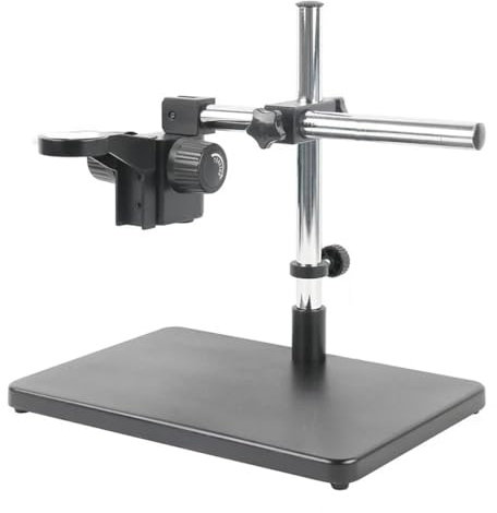 Microscope Observation 50mm Focusing Zoom Monocular Video Microscope Multi Axis Adjustable Boom Table Working Stand Holder Support For HDMI USB Camera(B)