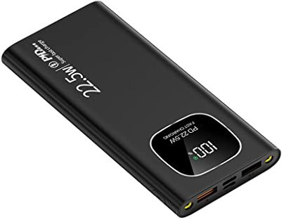 Power Bank Ultra-sottile Portatile di Grande Capacità 20000 MAh 22.5w Super Fast Charging Power Bank Ricarica Rapida QC3.0 Alimentatore Mobile (Colore: Schwarz)