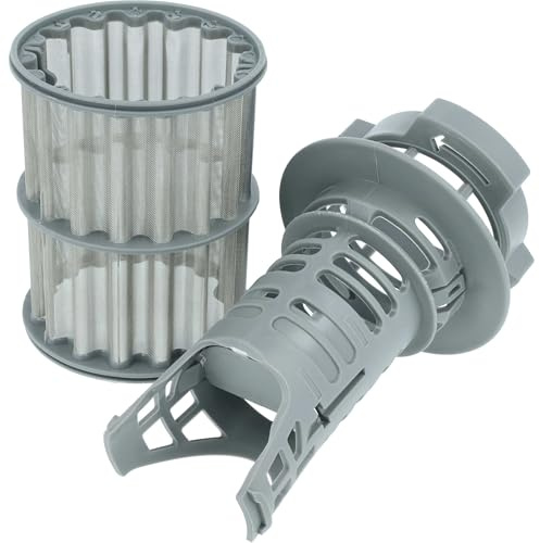 vhbw Centralfilter kompatibelt med Balay 3VF305, 3VF303, 3VF304, 3VF301, 3VF302, 3VF300 diskmaskin - Diskmaskinsfilter, 7 cm, grå