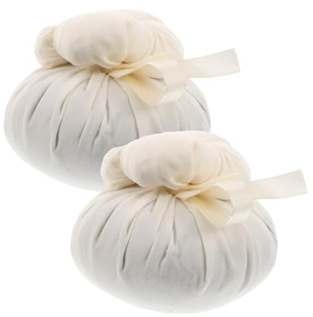 WOFASHPURET 2 Piezas Bolas de Masaje Herbal Tailandés con Compresa Natural para Terapia Caliente Alivio Muscular Cuello y Espalda Diseño Cómodo y Seguro con Tela No Tejida