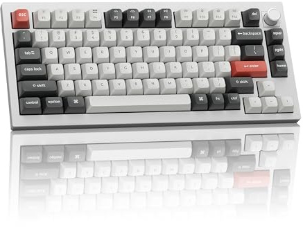 Keychron Q1 Ultra 8K 75% kabellose mechanische Tastatur, Aluminium, Hot-Swappable RGB-Hintergrundbeleuchtung, Bananenschalter, 82 Tasten, 4000 mAh Akku, 2,4 GHz/Bluetooth/kabelgebunden, QMK/VIA, für