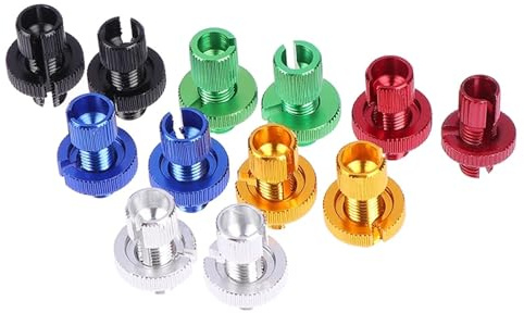 Pinzas de pistones de freno 1 par de ajustador de cable de acelerador y embrague de freno de motocicleta universal de aluminio con tornillo M10(A)