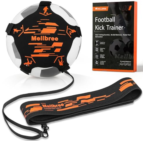 Mellbree Fußball-Kick-Trainer – Fußball an einer Schnur für Kinder & Erwachsene, Übungsausrüstung, Fähigkeits- und Kontrolltrainer, verstellbarer Hüftgurt, Geburtstagsgeschenk (Ball nicht im