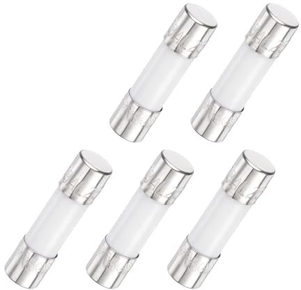 QUARKZMAN 5Pcs Fusibile Ritardo Azionamento Ceramico Tubolare 5mm x 20mm 250V 3A Fusibile Lento Per Riparazione Schede Elettroniche, Apparecchiature Illuminazione, Strumentazione.