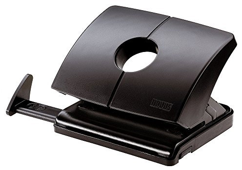 Novus B 216 Bürolocher (mit Anschlagschiene und Formatvorgaben, Metallunterteil und Kunststoffoberteil, für 16 Blatt) schwarz