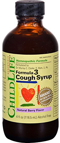 Child Life Essentials Formula #3 Cough Syrup Natural Berry Flavor - 4 Oz, Pac...