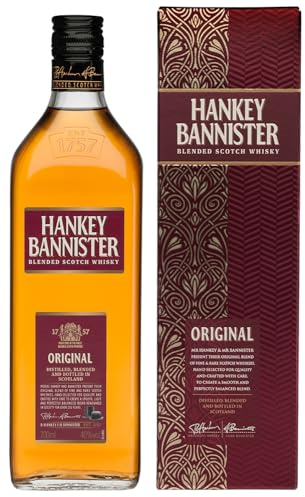 HANKEY BANNISTER - Original - Blended Whisky Écossais - 40% Alcool - Origine : Écosse - Notes de Caramel & Fruits - A déguster pur ou en cocktail - 70 cl