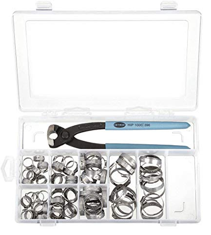 Oetiker 18500060 StepLess 1-Ear Clamp Kit (StepLess Ear Clamps, stainless steel with standard jaw single action pincer)
