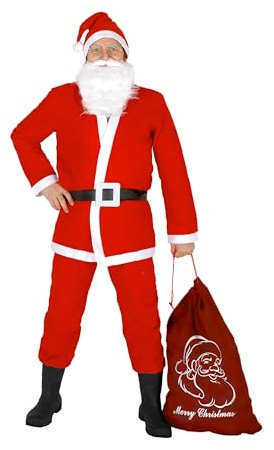 Ciao- Babbo Natale costume travestimento uomo (Taglia unica adulto) con sacco doni