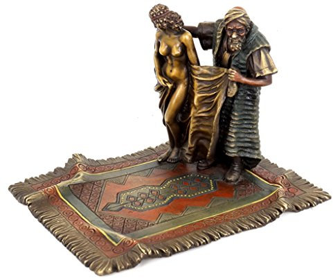 Kunst & Ambiente - Teppichhändler mit Sklavin - Wiener Bronze - Bergman - arabische Statue - Araber Bronzefigur - Vienna - Wien - Handbemalt