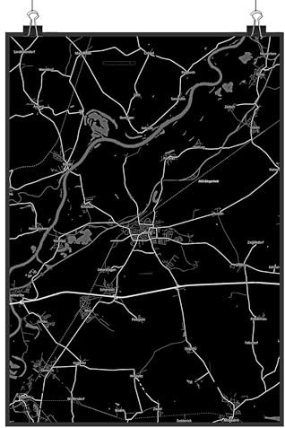 Mr. & Mrs. Panda Poster Burg bei Magdeburg DIN A5 - Geschenk, Stadt Dorf Karte Landkarte Map Stadtplan, Ort, Städte, Kinder, Kunstdruck, Küchen, Design, Wanddekoration, druck