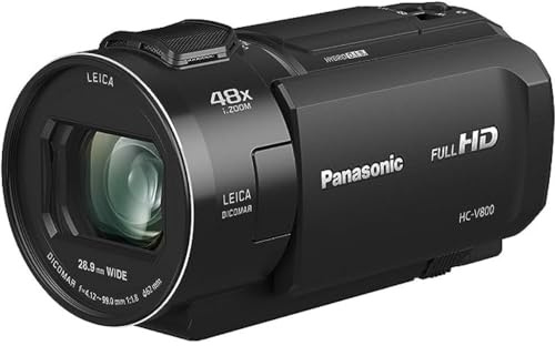 Panasonic HC-V800EB-K Full-HD Premium Handheld Camcorder with LEICA Dicomar Lens - Black