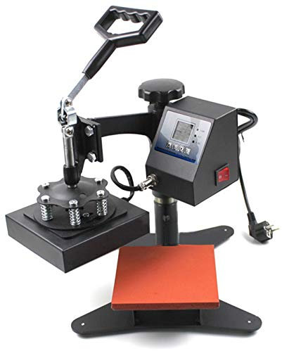 RANRANHOME Mini Heat Press Machine 12X12cm Swing Away Digital Heat Press Sublimation Heat Transfer Machine Print Small Patterns for T-Shirt/Mouse Pad/Phone Case/Cotton/Bags/Tablecloth