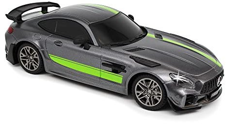 CMJ RC Cars New Mercedes GT Pro AMG Remote control Radio Car 1:24 Officially Licensed 1:24 Scale Working Lights 2.4Ghz (Grey)
