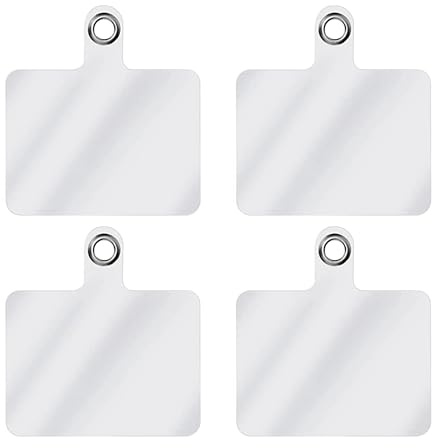 TBOC 4X Parches de Repuesto [Transparente] Cordón Cuerda para Móvil Correa Universal Colgador de Móvil al Cuello Cinta Colgante Cadenas Porta Llaves Móviles Funda Llavero Accesorios Soporte