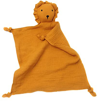 Schnuffeltuch mit Panda-Köpfchen,Schmusetuch Löwe,Kuscheltier Elefant Flauschiges Plüschtier, Kuscheltuch Musselin Babydecke Komfort für Mädchen und Jungen Babyspielzeug Baby Geschenk zur Geburt