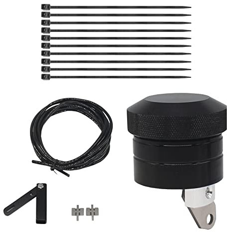 Ronyme Motorrad-Kettenöler, Motorrad-Schmiersystem, Aluminium-Flüssigkeitsbehälter, Öltankbecher, Motoröler für die meisten Motorradmodelle, Schwarz