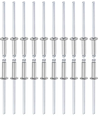 DTGN 3.2mm x 12mm (DxL) Aveugle Rivets - 100 Paquet | 304 Inox Acier Dôme Ouvert Fin Rivet Bien pour Machines Assemblage