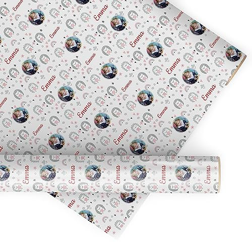 wandmotiv24 Geschenkpapier personalisiert, Igel, Mädchen, 100 x 140cm, 1.4 qm, Foto, Name anpassen, Fotogeschenk, Geschenk für Freunde und Familie M0001