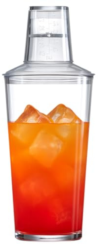 AIOS Coctelera de policarbonato irrompible de 3 piezas