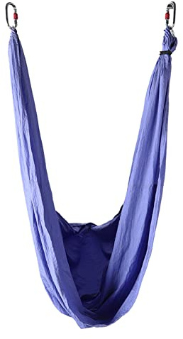 JOROBURO Hamac de Yoga Aérien, Outil D'inversion de Poignée de Suspension Anti-gravité, Ensemble de Balançoire de Yoga Aérien, Hamac de Yoga, Kit de Trapèze, équipement de Trapèze pour(Violet)