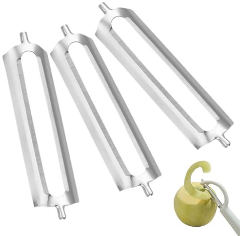 3 Stücke Schäler Ersatzklinge für Doppel Spargelschäler - Turbo Schäler Ersatzklingen, Flachschliff Profischäler, Sparschäler