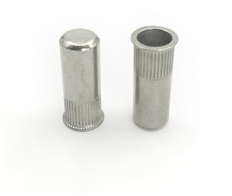 10/20 Stück M4 M5 M6 M8 M10 M12 Größere Nietmuttern 304 Edelstahl Kleiner Kopf Blindnietmuttern Flachkopf Versiegelte Nietmuttern mit geschlossenem Ende(M4 x 20pcs)