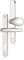 XFORT Uros Polished Chrome Offset UPVC Door Handle, (PZ 62/92mm, Screw Hole Distance 211mm, 243mm Overall) Aluminium Offset Lever/Pad, UPVC Door Handle