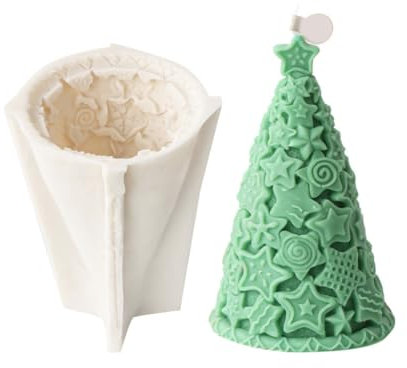 Tannenzapfen-Silikonformen, Epoxidharz-Formen, Weihnachtsbaum, Kerzen, Gipsformen, Bastelbedarf für Kerzenherstellung