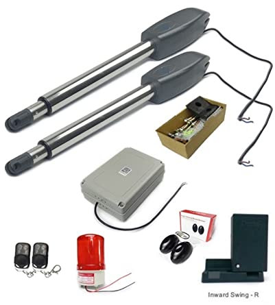 Apriporta Automatico Dual Arms Elettrico Porta Battente Apri del Cancello Operatore Motore Attuatore Più Vicino Battente Apri del Cancello + di Controllo Wifi for Vialetto Motore durevole(Kit 9)