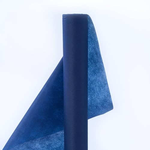 Simurq Einweg Tischdeckenrolle in 1,18 x 25 m, Stoffähnliches Vlies Tischdecke Rolle, Hochwertige Meterware Tischtuch (Marineblau, 1,18 x 25 M)