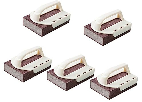 PACKOVE 5piezas Unidades Esponjas con Mango para Fregar Cocina Estropajo Lijador Nano Abrasivo con Fuerte Absorción y Limpieza Eficaz Sin Rayar Herramienta Duradera para Bandejas y Utensil