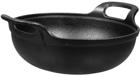 Warmhm Gusseisentopf Ohne Beschichtung Für Familienessen Und Gäste Zum Schmoren Von Suppen Und Eintöpfen Temperaturbeständig Bruchfest Mit Seitlichem Griff Für Outdoor-aktivitäten