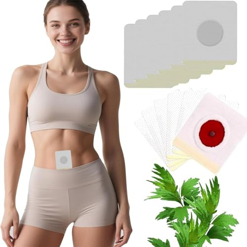 Abnehmen Patch, 60 Stück Abnehmen Schnell Fettverbrenner Slimming Patch - Lymphdrainage Schlankheitspflaster für Gewichtsverlust & Bauchfett, Abdominal Detox Aufkleber Anti-Cellulite