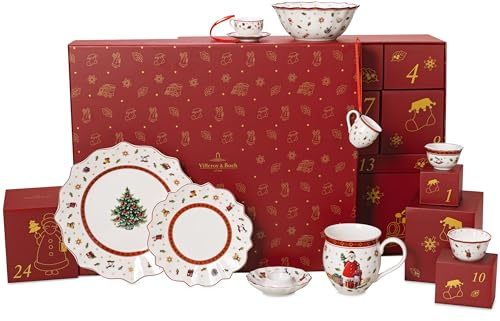 Villeroy & Boch - Christmas Toy’s Memory Calendrier de l’Avent 2025 Multicolore, Vaisselle Calendrier de l’Avent avec 24 Portes, déco de Noël, Calendrier de Noël, Porcelaine Premium