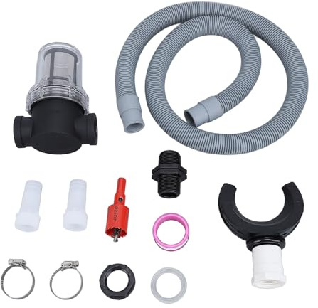 Kit deviatore pioggia, di raccolta dell'acqua piovana, filtro per tubo di scarico rotondo con collegamento per tubo flessibile, kit di raccolta acqua in plastica per giardino, (75 mm/3,0 pollici)