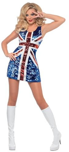 Smiffy's Fever All That Glitters Rule Britannia Costume (Medium) - Women: 12-14