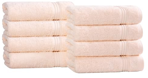 Superior 8-teiliges Handtuch-Set, ägyptische Baumwolle, Handtuch-Basics für schnell trocknend, saugfähige kleine Handtücher, Gesicht, Spa, Küche, Badezimmer, Essentials, Wohnung, Gästebad, weich,