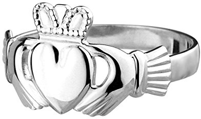 Claddagh Ring. Irischer Freundschaftsring. Sterling Silber Größe 66
