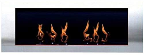 Kaminbau Mierzwa – etanol och gelkamin – väggkamin – modell Tornado – innehåller 6 plåtbränsburkar och 1 flamsläckare i rostfritt stål – välj mellan 6 färger – färgval (rostfritt stål)