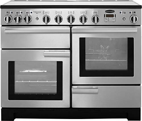 Rangemaster Professional Deluxe PDL110EISS/C 110cm wide Electric Range Cooker with Induction Hob - Stainless Steel/Chrome - A/A Rated